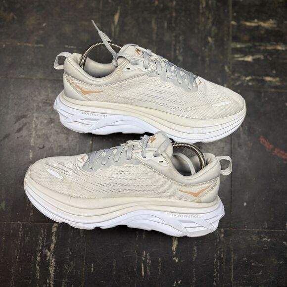 HOKA Bondi 8 Harbor Mist/Lunar Rock Size 7B Women’s Running (1127952-HMLR) - Picture 2 of 6
